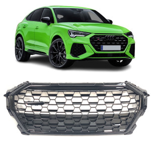 Carnamics Grille | Audi Q3 18- 5-p | Style OEM noir brillant