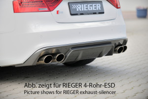 Rieger Tuning Diffuseur | Audi A5 11-16 2-p / A5 11-17 2-p / A5 Cabriolet 11-17 2-p / A5 Coupé 11-16 2-p |   aspect carbone