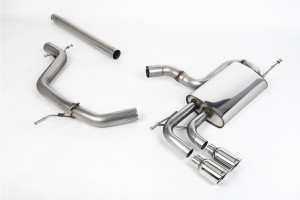 Cat-back uitlaatsysteem | Seat / Volkswagen Leon / Golf | Milltek Sport Twin 80mm Jet