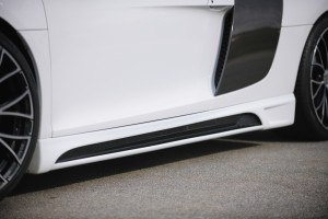 Rieger Tuning Jupes latérale gauche | Audi R8 07-12 2-p / R8 12-15 2-p / R8 Spyder 10-12 2-p / R8 Spyder 12-15 2-p |   aspect carbone