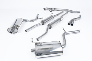 Cat-back uitlaatsysteem | Audi A4 1.8T B6 quattro Saloon - Avant 163 PK (5 versnellingen) (2001-2005) | Milltek Sport Dual 100mm Jet