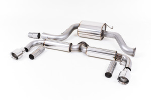 Cat-back uitlaatsysteem | Volkswagen Beetle 2.0 TSI (A5-chassis) (2011-2015) | Milltek Sport Dual GT100
