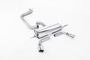 Cat-back uitlaatsysteem | Audi TT Mk2 2.0 TFSi 2WD (2006-2011) | Milltek Sport Enkele 100 mm GT100