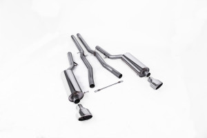 Cat-back uitlaatsysteem | Audi RS6 C5 V8 bi-turbo sedan & avant (2002-2004) | Milltek Sport 150 x 95 mm gepolijst ovaal