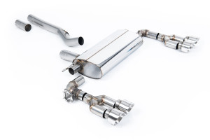 Roetfilter-back | BMW 1 Series M135i xDrive 5-deurs (uitgerust met F40 OPF/GPF) (2019-2024) | Milltek Sport Quad 100 mm GT100