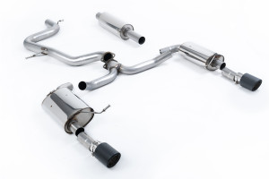 Système d'échappement après catalyseur | Volkswagen Jetta Mk7 (MQB) GLi 2.0T (2019-2024) | Milltek Sport Jet de carbone de 102 mm