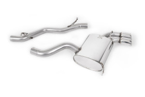 Cat-back uitlaatsysteem | Audi S3 2.0 T quattro 3-deurs 8P (2006-2012) | Milltek Sport Twin 80mm GT80