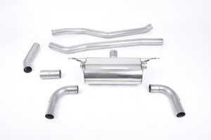 Cat-back uitlaatsysteem | BMW 3 Series F30 320i LM Sport Saloon (lange wielbasis) (LCI-modellenâ€š Geen xDriveâ€š Niet-OPF & B48-motor) (2015-2019) | Milltek Sport Dubbele 90 mm GT90