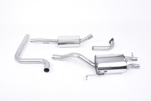 Système d'échappement après catalyseur | Ford Fiesta Mk7/Mk7.5 1.0T EcoBoost (100/125/140PS) (2013-2017) | Milltek Sport Jet de carbone de 76,2 mm