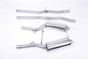 Cat-back uitlaatsysteem | Audi RS6 C5 V8 bi-turbo sedan & avant (2002-2004) | Milltek Sport 150 x 95 mm zwart ovaal