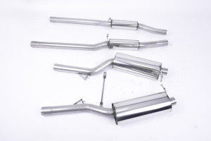 Cat-back uitlaatsysteem | Audi RS6 C5 V8 bi-turbo sedan & avant (2002-2004) | Milltek Sport 150 x 95 mm zwart ovaal