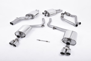 Cat-back uitlaatsysteem | Audi S5 3.0 TFSI B8 Coupé© & Cabriolet (S tronic) (2009-2011) | Milltek Sport Dubbele 80 mm GT-80