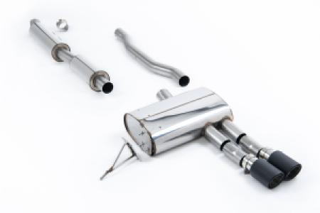 Système d'échappement après catalyseur | New Mini Mk3 (F55) Mini Cooper S 2.0 Turbo - Trappe 5 portes (modèles ROW/NA) (2014-2026) | Milltek Sport Jet de carbone de 90 mm