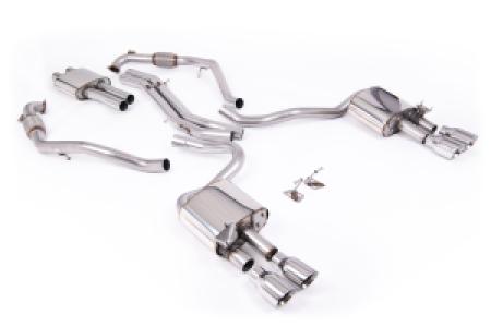 Cat-back uitlaatsysteem | Audi S5 | Milltek Sport Quad 100 mm GT100