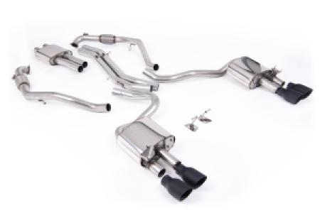 Cat-back uitlaatsysteem | Audi S5 | Milltek Sport Quad 100 mm GT100