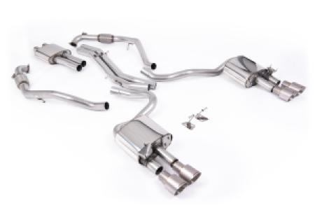 Cat-back uitlaatsysteem | Audi S5 | Milltek Sport Quad 100 mm GT100