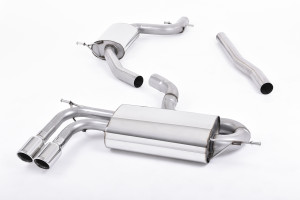 Cat-back uitlaatsysteem | Audi A3 1.8 TSI 2WD 3-deurs (2008-2012) | Milltek Sport Twin 80mm Jet