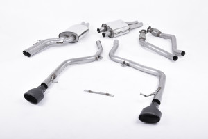 Cat-back uitlaatsysteem | Audi S5 3.0 TFSI B8 Coupé© & Cabriolet (S tronic) (2009-2011) | Milltek Sport 150 x 95 mm zwart ovaal