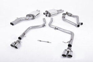 Cat-back uitlaatsysteem | Audi S5 3.0 TFSI B8 Coupé© & Cabriolet (S tronic) (2009-2011) | Milltek Sport Dubbele 80 mm GT-80