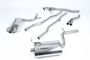 Cat-back uitlaatsysteem | Audi A4 1.8T B6 quattro Saloon - Avant 163 PK (5 versnellingen) (2001-2005) | Milltek Sport Dual 100mm Jet