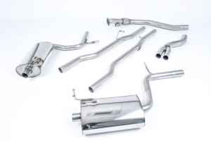 Cat-back uitlaatsysteem | Audi A4 1.8T B6 quattro Saloon - Avant 190 PK (6 versnellingen) (2003-2005) | Milltek Sport Dual 90mm Jet