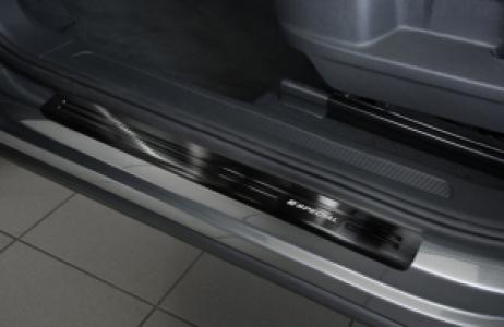 Avisa Plaques de seuil | Volkswagen Tiguan 16-20 5-p | Édition spéciale acier inoxydable soyeux