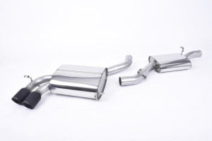 Cat-back uitlaatsysteem | Audi S3 2.0 T quattro 3-deurs 8P (2006-2012) | Milltek Sport Dubbele keramische zwarte GT80