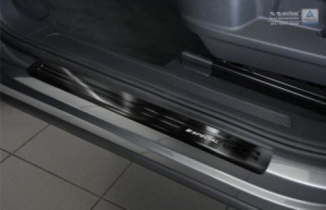 Avisa Plaques de seuil | Volkswagen Tiguan 16-20 5-p / Tiguan Allspace 17-21 5-p | Spécial noir soyeux