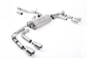 Roetfilter-back | Volkswagen Tiguan R 320ps (alleen OPF/GPF-modellen) (2021-2024) | Milltek Sport Quad 100 mm GT100