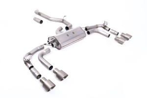 Roetfilter-back | Volkswagen Tiguan R 320ps (alleen OPF/GPF-modellen) (2021-2024) | Milltek Sport Quad 100 mm GT100