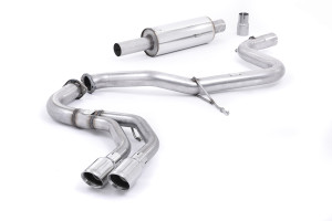 Cat-back uitlaatsysteem | Audi A3 2.0 TDI 184 PK MQB 2WD (3-deurs & Sportback-modellen) (2013-2020) | Milltek Sport Twin 80mm GT80