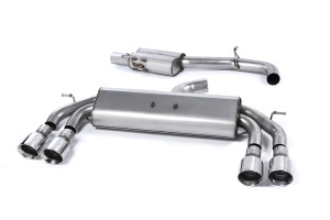 Cat-back uitlaatsysteem | Audi S3 2.0 TFSI quattro 3-deurs 8V/8V.2 (alleen modellen zonder GPF) (2013-2018) | Milltek Sport Quad 100 mm GT100
