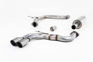 Cat-back uitlaatsysteem | Audi A3 2.0 TDI 184 PK MQB 2WD (3-deurs & Sportback-modellen) (2013-2020) | Milltek Sport Twin 80mm GT80