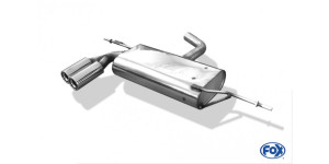 Seat Altea 5P - Frontantrieb Endschalldämpfer - 2x80 Typ 13