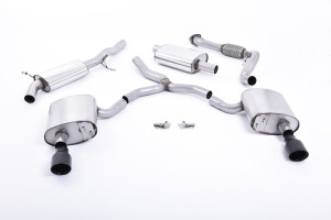 Cat-back uitlaatsysteem | Audi A4 2.0 TFSI B9 Quattro Saloon & Avant (niet-OPF/GPF-modellen en zonder steunstangen) (2016-2024) | Milltek Sport Dual GT100
