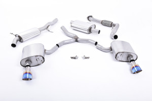 Cat-back uitlaatsysteem | Audi A4 2.0 TFSI B9 Quattro Saloon & Avant (niet-OPF/GPF-modellen en zonder steunstangen) (2016-2024) | Milltek Sport GT-100