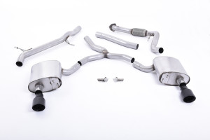 Cat-back uitlaatsysteem | Audi A4 2.0 TFSI B9 Quattro Saloon & Avant (niet-OPF/GPF-modellen en zonder steunstangen) (2016-2024) | Milltek Sport Dual GT100