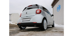 Silencieux arrière Smart Forfour 453, sortie transversale droite/gauche avec pièce flexible - 78x75 type 70 droite/gauche