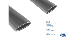 Dacia Duster 4x2 - front wheel drive final silencer right/left - 115x85 type 32 right/left