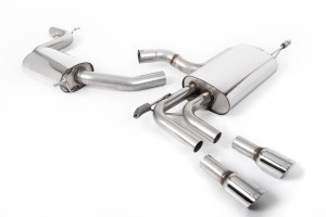 Cat-back uitlaatsysteem | Audi A3 2.0T FSI 2WD 5-deurs Sportback (2003-2012) | Milltek Sport Twin 80mm GT80