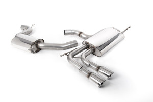 Cat-back uitlaatsysteem | Audi A3 2.0T FSI 2WD 5-deurs Sportback (2003-2012) | Milltek Sport Twin 80mm GT80