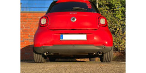 Silencieux arrière Smart Forfour 453 sortie transversale droite/gauche avec pièce flexible - 1x70 type 24 droite/gauche