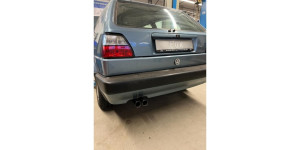 Silencieux arrière VW Golf II type 19E - 2x55 type 10