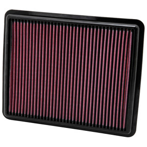 K&N Filtre à air de remplacement sur mesure pour Hyundai Azera 3.3 / Santa Fe 2.4, 3.5 / Sonata 2.0, 2.4 / Kia Cadenza 3.3 / Optima 1.7D 2.0, 2.4 / Sorento 2.4, 3.5 2010-2016 (33-2448)
