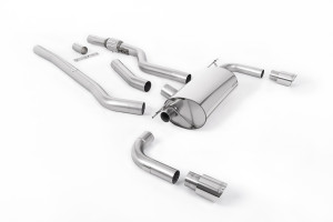 Cat-back uitlaatsysteem | BMW 4 Series F32 428i Coupé© (handgeschakelde versnellingsbakâ€š zonder trekhaakâ€š Geen xDrive en alleen N20-motor) (2014-2018) | Milltek Sport Dubbele 90 mm GT90