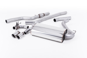 Cat-back uitlaatsysteem | BMW 4 Series F32 428i Coupé© (automatische versnellingsbakâ€š zonder trekhaakâ€š Geen xDrive en alleen N20-motor) (2014-2016) | Milltek Sport Twin 76.2mm GT76