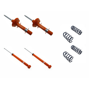 KONI STR.T Kit complet de suspension avant-arrière | Seat/Volkswagen | BORA, GOLF IV, JETTA IV, LEON, TOLEDO II | Charge axe avant: 911kg+ | Abaissement avant : 35mm, arrière : 35mm.