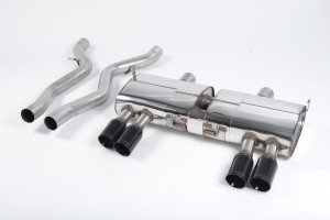 Cat-back uitlaatsysteem | BMW 3 Series | Milltek Sport Quad 80mm Keramiek Zwart