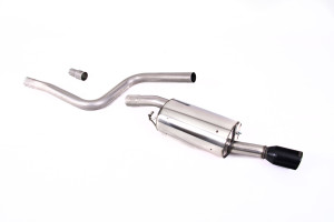 Cat-back uitlaatsysteem | Ford Fiesta Mk6 Zetec-S 1.6 16v (2004-2008) | Milltek Sport Keramiek gecoate satijnzwarte rand