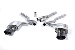 Cat-back uitlaatsysteem | Ford Mustang 2.3 EcoBoost (S550 Fastback) (2015-2018) | Milltek Sport Quad 90mm GT90